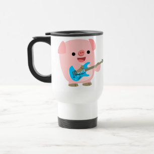 Taza De Viaje Mug de cerdo Personalizado de Cute Rockin