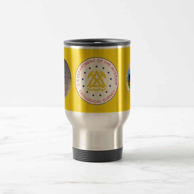 Taza De Viaje Mug de Encuesta Geológica de Estados Unidos (Centro)