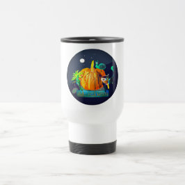 Taza De Viaje Mug de espíritu de calabaza - Animales de Hallowee