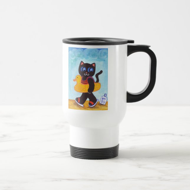 Taza De Viaje Mug de gato de Beach Kitty (Derecha)