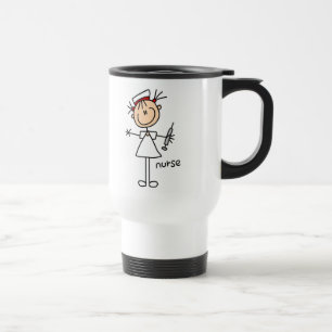 Taza De Viaje Mug de la figura del palo de enfermería