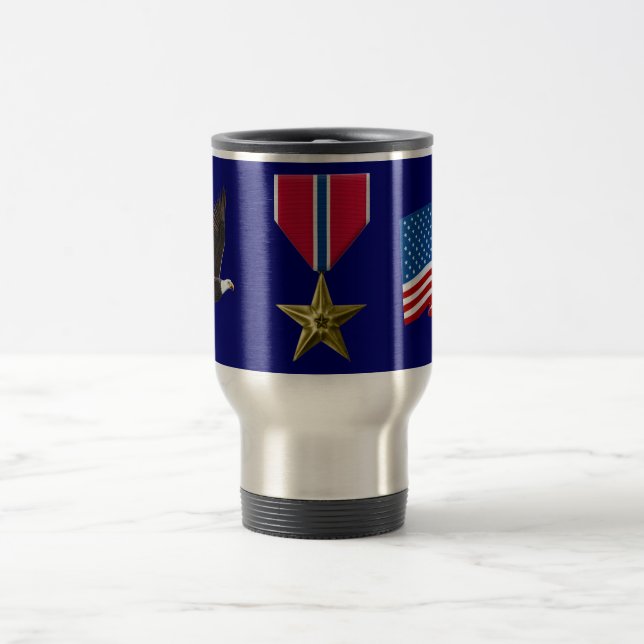 Taza De Viaje Mug de la medalla de bronce Star (Centro)