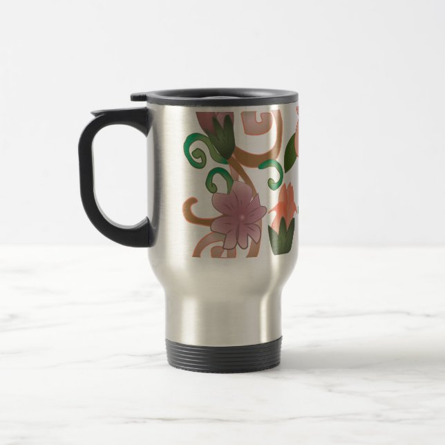 Taza De Viaje Mug de Ornaments Floral Swirl (Izquierda)