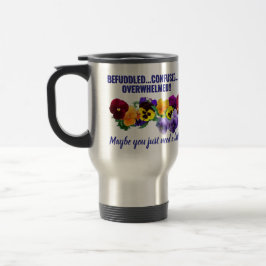 Taza De Viaje mug de pansies de ajuste desconcertado