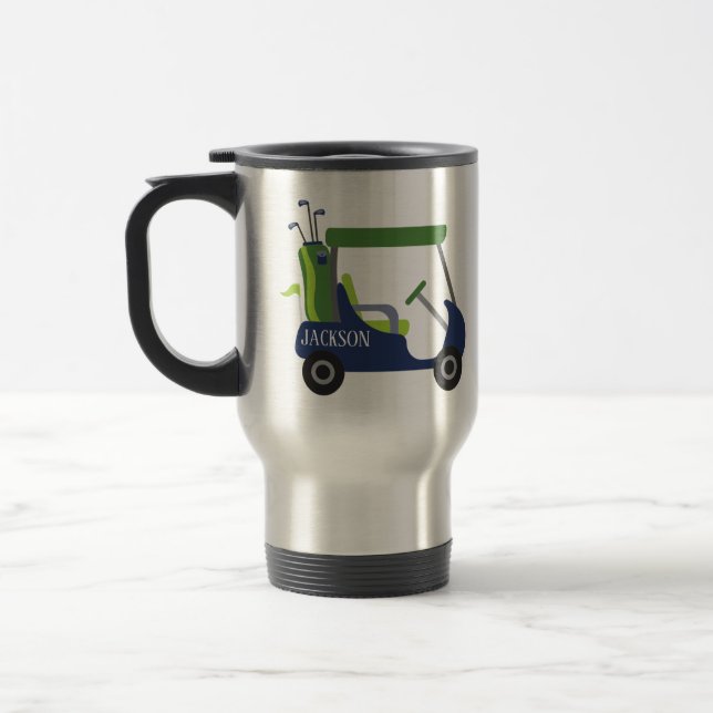 Taza De Viaje Mug de pasajeros de Navy y Golf Verde (Izquierda)