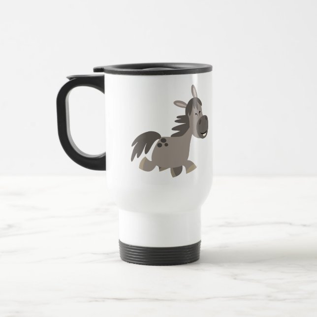 Taza De Viaje Mug de Personalizado Gray Pony (Izquierda)