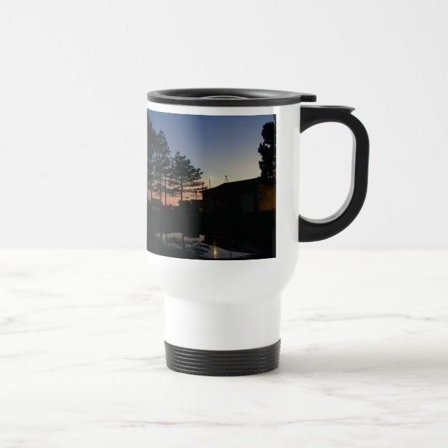 Taza De Viaje Mug de viaje con paladar foto de puesta de sol con (Derecha)