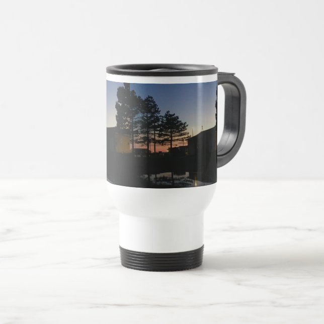 Taza De Viaje Mug de viaje con paladar foto de puesta de sol con (Anverso derecho)