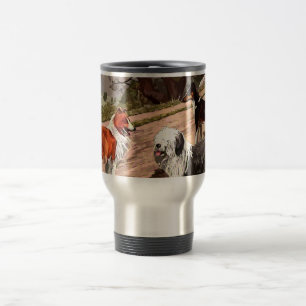 Taza De Viaje Mug de viaje de aluminio pintado de color vintage