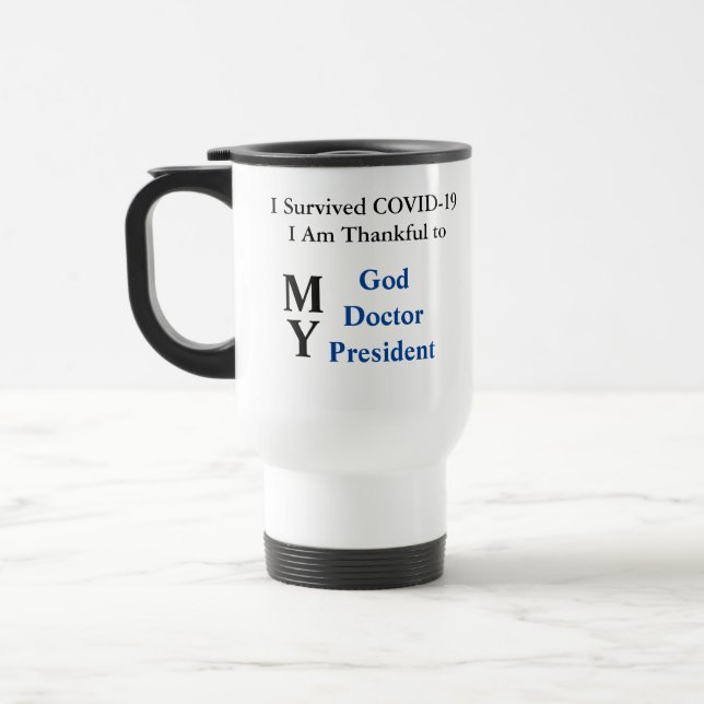 Taza De Viaje Mug. de viaje de Covid sobreviviente (Izquierda)