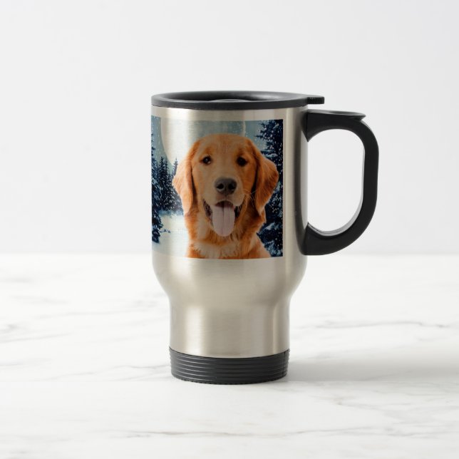 Taza De Viaje Mug de viaje de Golden Retriever (Derecha)