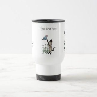 Taza De Viaje Mug de viaje de la mariposa gata siamesa