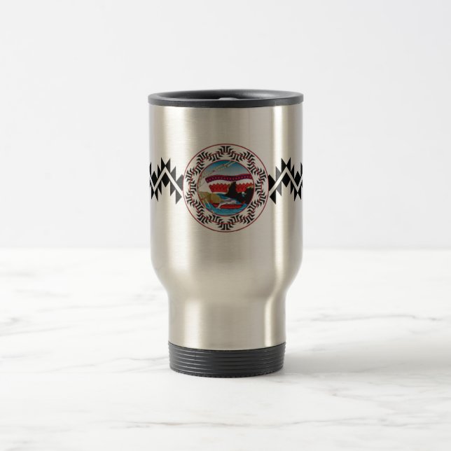 Taza De Viaje Mug de viaje de la tribu Yurok (Centro)