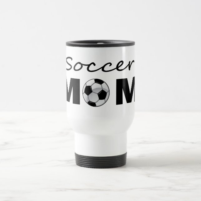 Taza De Viaje Mug de viaje de mamá del fútbol (Centro)