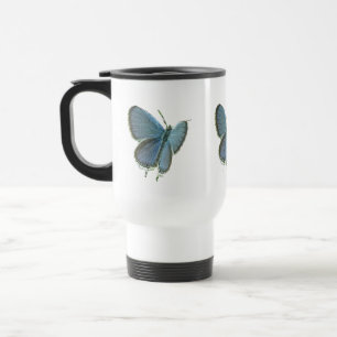 Taza De Viaje Mug de viaje de mariposa azul con cola oriental