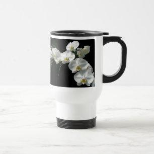 Taza De Viaje Mug de viaje de orquídeas blancas