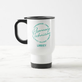 Taza De Viaje Mug de viaje de técnico farmacéutico personalizado
