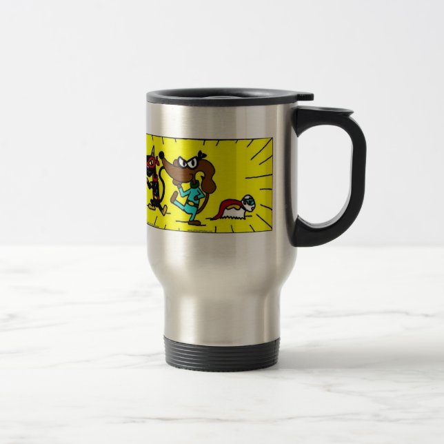 Taza De Viaje Mug de viaje de tríbol de superhéroes medianos (Derecha)