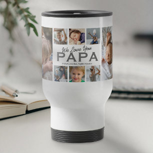Taza De Viaje Mug de viaje del Collage de fotos del Día del Padr