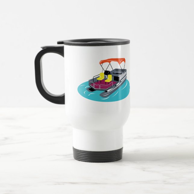 Taza De Viaje Mug de viaje en bote de pontón personalizado (Izquierda)