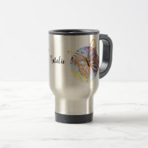 Mug de viaje personalizado con mariposa