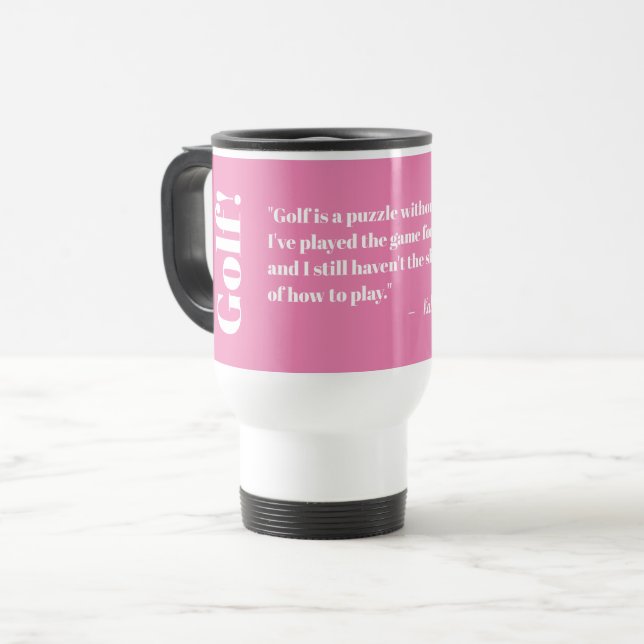 Taza De Viaje Mug de viajero de golf personalizado (Anverso izquierdo)