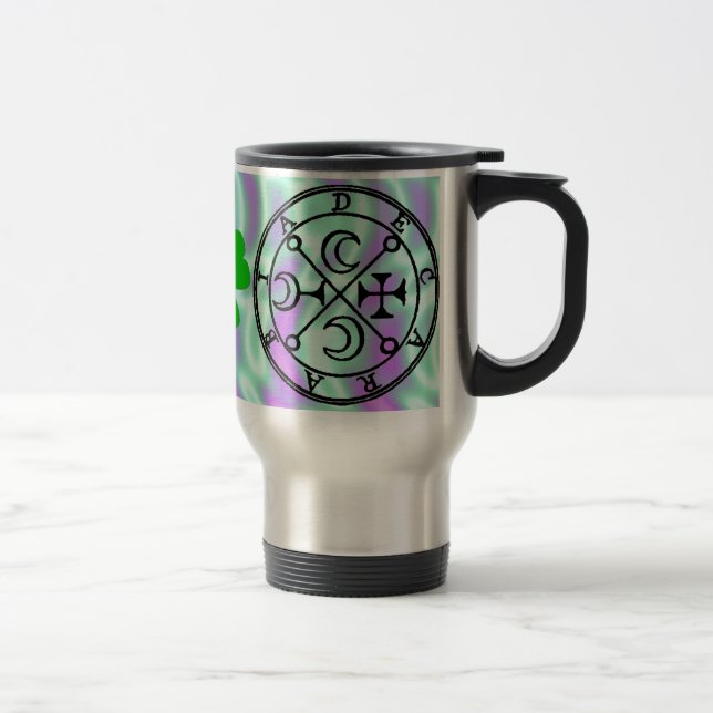 Taza De Viaje Mug de viajes Alien Green, Seal-of-Decarabia (Derecha)