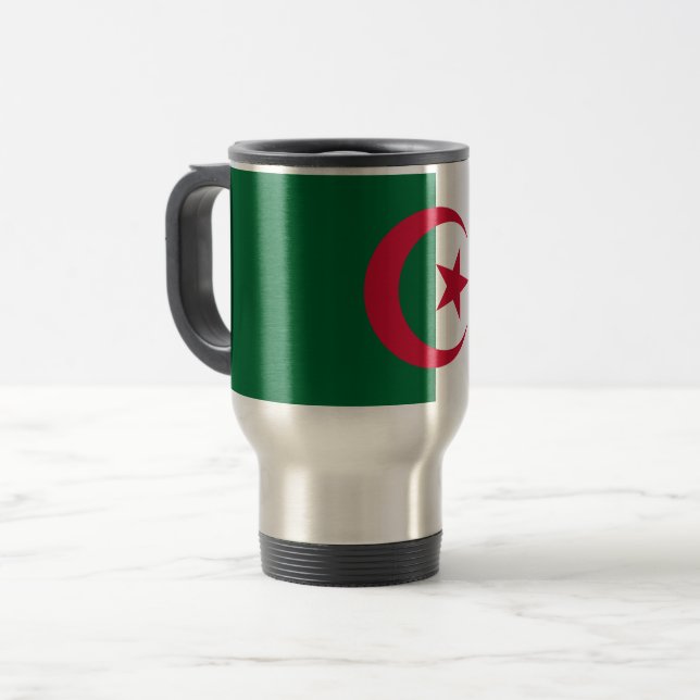 Taza De Viaje Mug de viajes con bandera de Argelia (Anverso izquierdo)