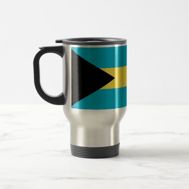 Taza De Viaje Mug de viajes con bandera de Bahamas (Izquierda)