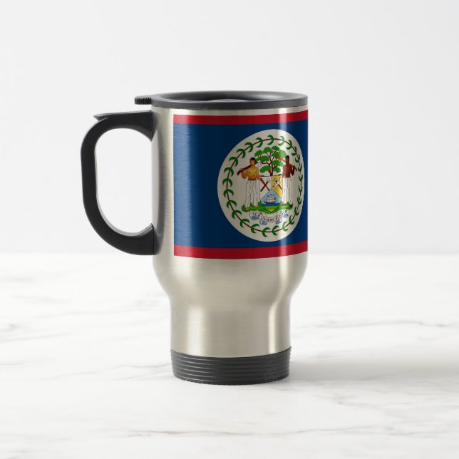 Taza De Viaje Mug de viajes con bandera de Belice (Izquierda)