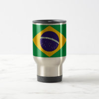 Mug de viajes con bandera de Brasil