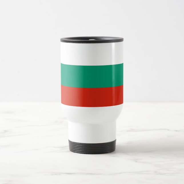 Taza De Viaje Mug de viajes con bandera de Bulgaria (Centro)