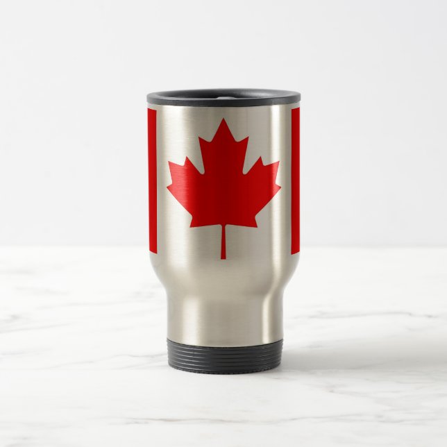 Taza De Viaje Mug de viajes con bandera de Canadá (Centro)