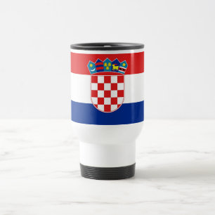 Taza De Viaje Mug de viajes con bandera de Croacia