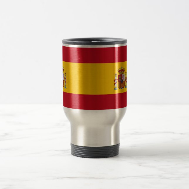 Taza De Viaje Mug de viajes con bandera de España (Centro)