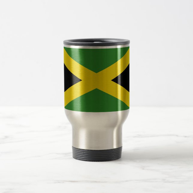 Taza De Viaje Mug de viajes con bandera de Jamaica (Centro)