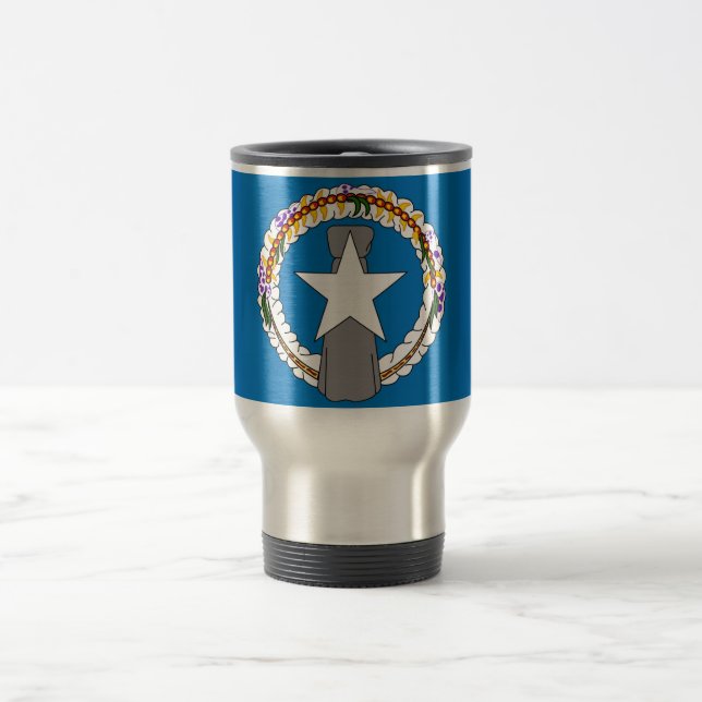 Taza De Viaje Mug de viajes con bandera de las Islas Marianas de (Centro)
