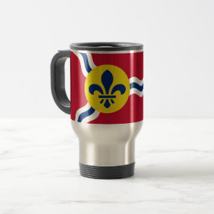 Taza De Viaje Mug de viajes con bandera de San Luis, Misuri