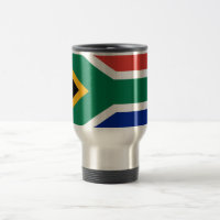 Mug de viajes con bandera de Sudáfrica