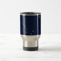 Mug de viajes con bandera del estado de Alaska - E