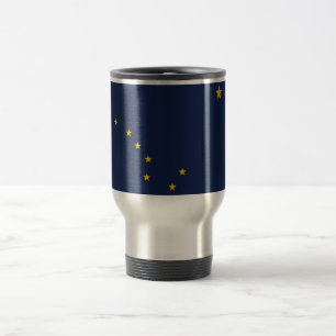 Taza De Viaje Mug de viajes con bandera del estado de Alaska - E