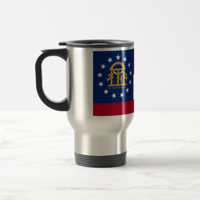 Taza De Viaje Mug de viajes con bandera del estado de Georgia -  (Izquierda)