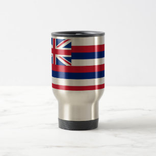 Taza De Viaje Mug de viajes con bandera del estado de Hawaii - E