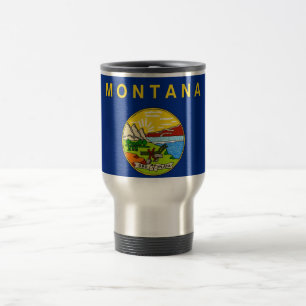 Taza De Viaje Mug de viajes con bandera del estado de Montana - 