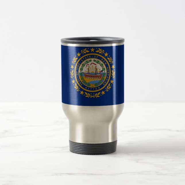 Taza De Viaje Mug de viajes con bandera del estado de New Hampsh