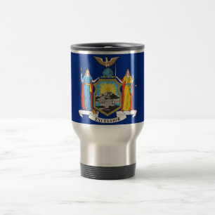 Taza De Viaje Mug de viajes con bandera del estado de Nueva York