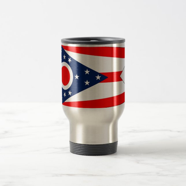 Taza De Viaje Mug de viajes con bandera del estado de Ohio - Est (Centro)