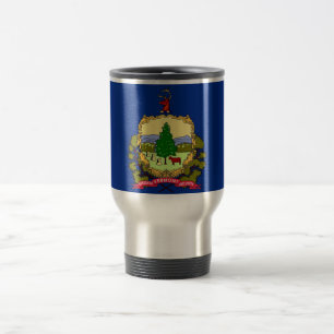 Taza De Viaje Mug de viajes con bandera del estado de Vermont -