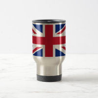 Mug de viajes con bandera del Reino Unido