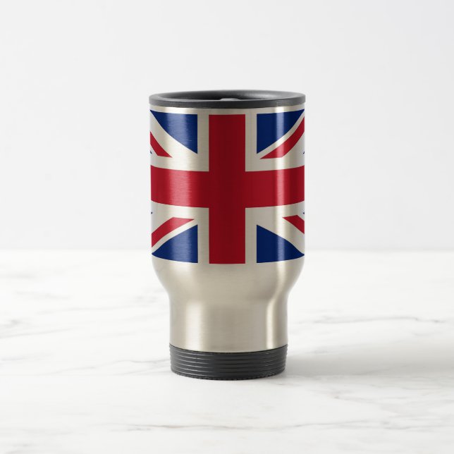 Taza De Viaje Mug de viajes con bandera del Reino Unido (Centro)